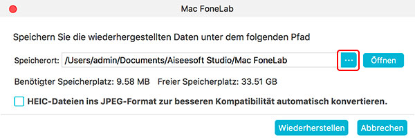 daten vom iphone ohne itunes backup oder icloud bakcup wiederherstellen mac