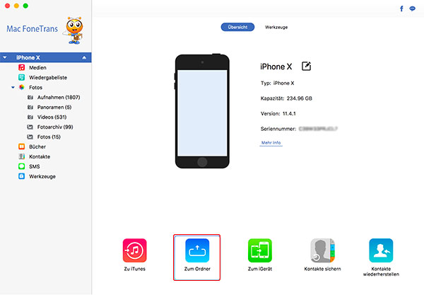 fotos vom iphone zum mac mit fonetrans übertragen