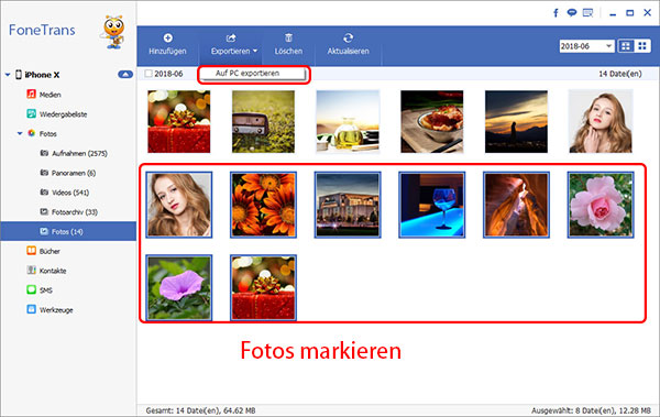 So übertragen Sie mehrere oder ausgewählte Fotos vom iPhone auf Windows-Computer