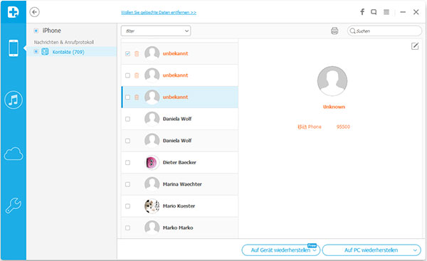 iphone scan result, iphone kontakte wiederherstellen