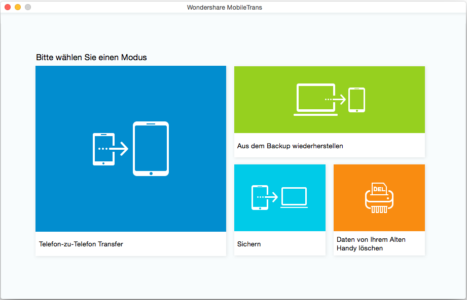 MobileTrans für Mac Screenshot