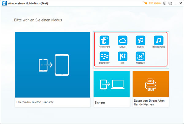 MobileTrans, Daten von der gespeicherten Backup-Datei wiederherstellen