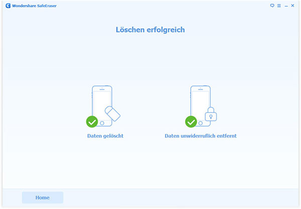 SafeEraser, gelöschte Daten entfernen