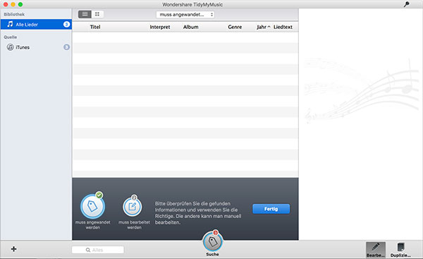 TidyMyMusic für Mac Screenshot