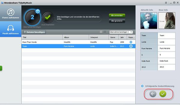 TidyMyMusic, TidyMyMusic Screenshot